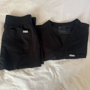 FIGS Scrub Set - Black- XXS/XXSP - NWOT